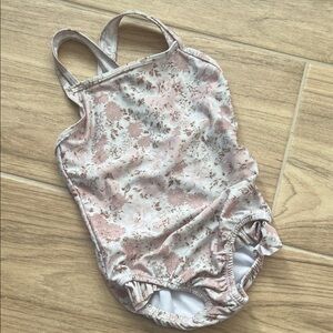 Jamie Kay Floral Kids Swim One Piece - Pink and Cream